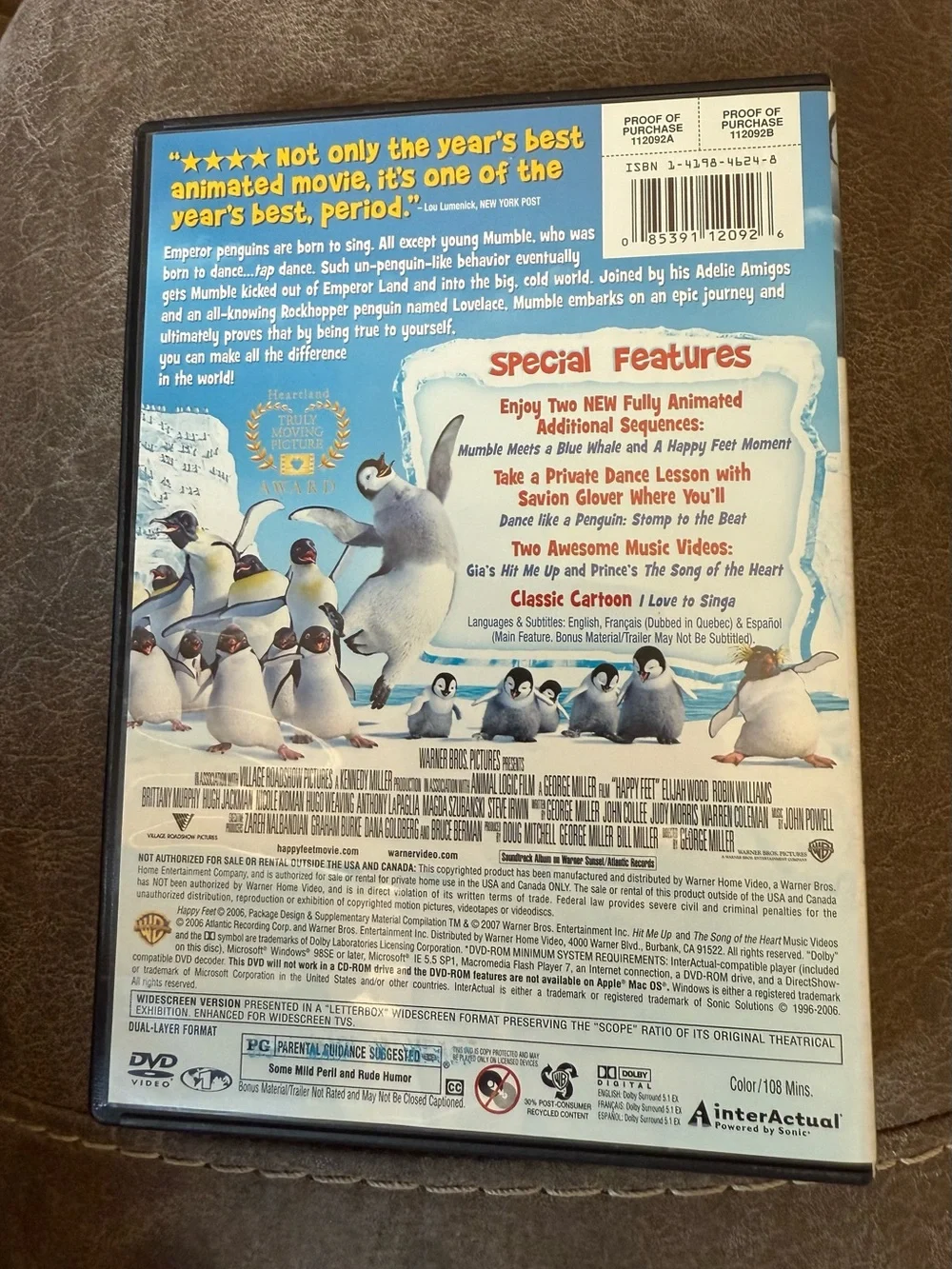 Happy Feet (2006) DVD, PG, Widescreen edition + Additional Scenes- rare dvd